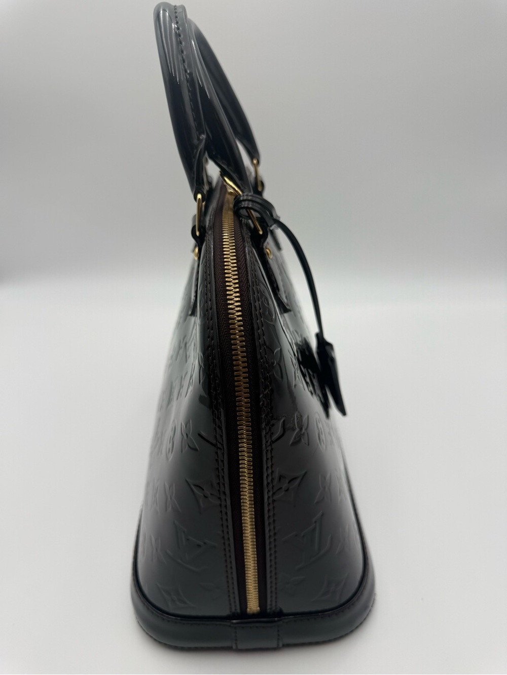 Louis Vuitton Brown Patent Vernis Alma PM Satchel - Picture 4 of 11